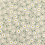 Tissu déco semi panama Fleurs marguerites