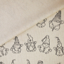 Tissu déco semi panama Gnomes