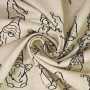 Tissu déco semi panama Gnomes