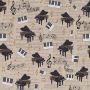 Tissu déco semi panama grand piano, naturelle