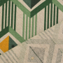 Tissu déco semi panama Géométrique Graphic, vert