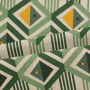 Tissu déco semi panama Géométrique Graphic, vert