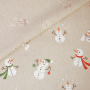 Tissu déco semi panama Happy Snowman