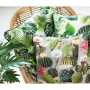 Tissu déco semi panama Cactus, impression numérique