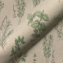 Tissu déco semi panama Herbes aromatique Cuisine