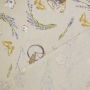 Tissu déco semi panama Lavande, beige