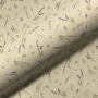 Tissu déco semi panama lavandes, naturel