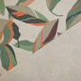 Tissu déco semi panama Feuilles Leaves, beige