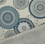Tissu déco semi panama Mandala, bleu