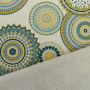 Tissu déco semi panama Mandala, vert