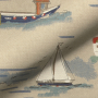 Tissu déco semi panama bord de mer, naturel