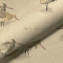Tissu déco semi panama oiseaux du bord de mer, naturel