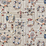 Tissu déco semi panama Bord de mer chic Maritime Signs, beige