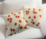 Tissu déco semi panama Coquelicots