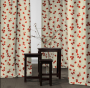 Tissu déco semi panama Coquelicots