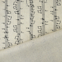 Decoratiestof half panama music notes, naturel