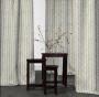 Decoratiestof half panama music notes, naturel