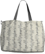 Decoratiestof half panama music notes, naturel
