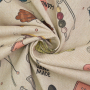 Decoratiestof half panama Naaigerei, beige