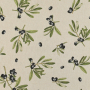 Decoratiestof half panama olijftakken