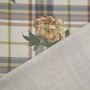 Dekostoff Halbpanama Peony Check