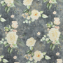 Decoratiestof halfpanama rose garden, grijs