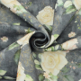 Decoratiestof halfpanama rose garden, grijs