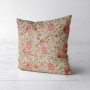 Tissu déco semi panama Fleurs Roses, beige