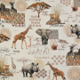 Decoration fabric half panama Safari Trip, natural