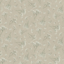 Tissu déco semi panama branches de gypsophile, naturel
