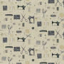 Tissu déco semi panama accessoires de couture sewing tools, naturel