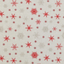 Decoratiestof half panama Snowflakes