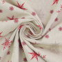 Decoratiestof half panama Snowflakes