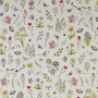 Tissu déco semi panama Printemps Spring Time,naturel