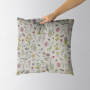 Tissu déco semi panama Printemps Spring Time,naturel