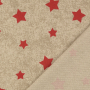 Decoratiestof half panama sterren, beige