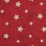 Decoratiestof half panama sterren, rood