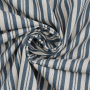 Decoration fabric half panama Stripe Scene, natural- blue