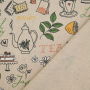 Tissu déco semi panama Tea Time, naturel