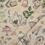 Tissu déco semi panama Tea Time, naturel