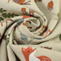 Decoratiestof half panama bosdieren