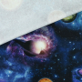 Decoratiestof half panama universe, donkerblauw