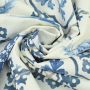 Tissu déco semi panama similaire aux carreaux de Delft Vintage