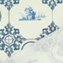 Tissu déco semi panama similaire aux carreaux de Delft Vintage