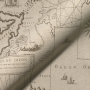 Decoratiestof half panama vintage world map