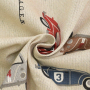 Decoratiestof half panama VW kever, naturel