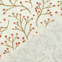 Decoratiestof half panama Christmas berries