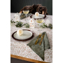 Decoratiestof half panama Christmas berries