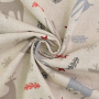 Decoratiestof half panama Kerst rendier