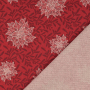 Decoratiestof half panama kerstster, rood